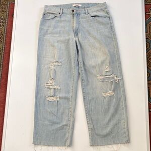Fidelity Sky Blue Ripped Boyfriend Jeans Size 29/30